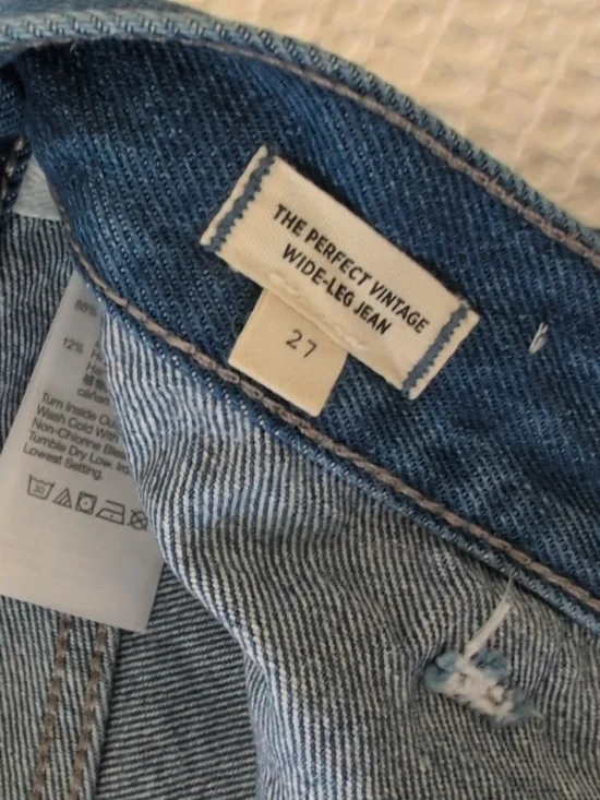 Madewell Dark Blue Wide-Leg Jeans - Picture 3 of 3